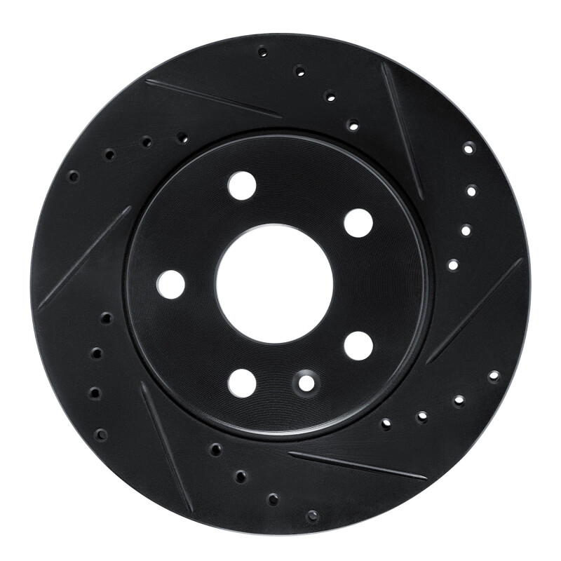 Buick LaCrosse Brake Rotor (1) - Front Right - R1 Concepts - Drilled & Slotted - Black - `11-`16